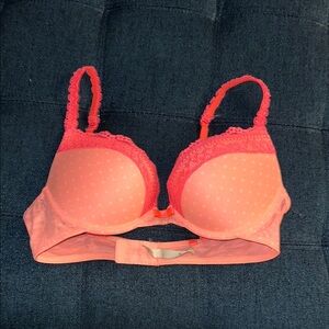 Aerie Emma Coral Lace Trimmed Bra - 34B